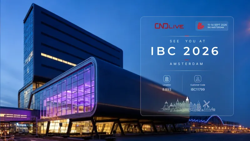 Meet CNDLive at IBC 2026 Amsterdam